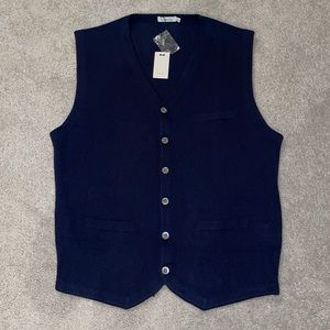 BRAND NEW Suitsupply navy cashmere waistcoat